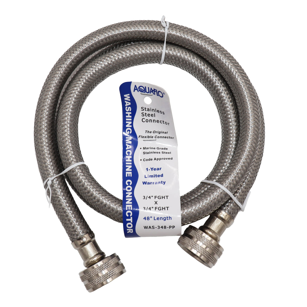 Boyau à eau pour sécheuse vapeur 3/8 po ID x 48 po long - Inox & PVC