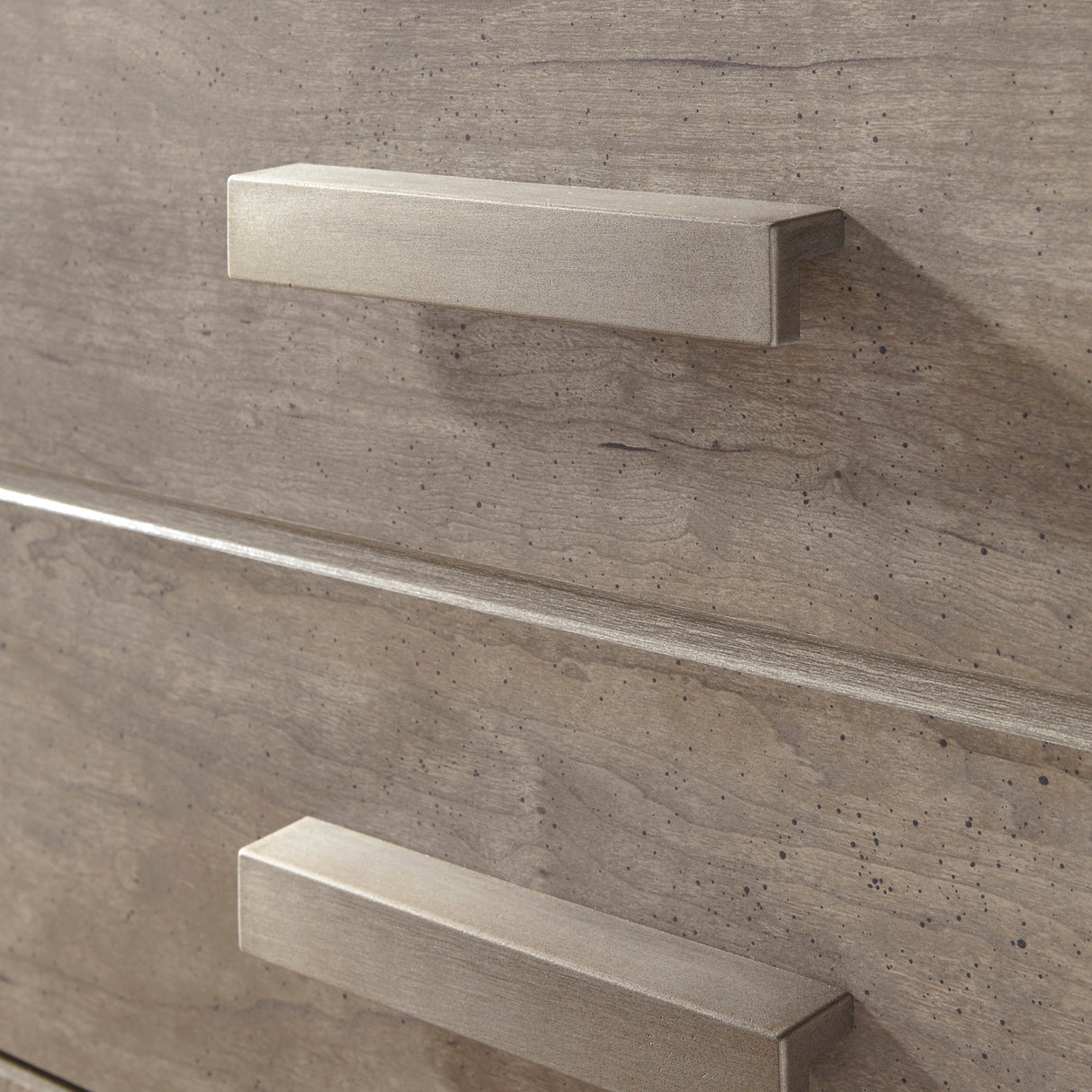 Bureau à 6 tiroirs en bois/placage gris - Culverbach