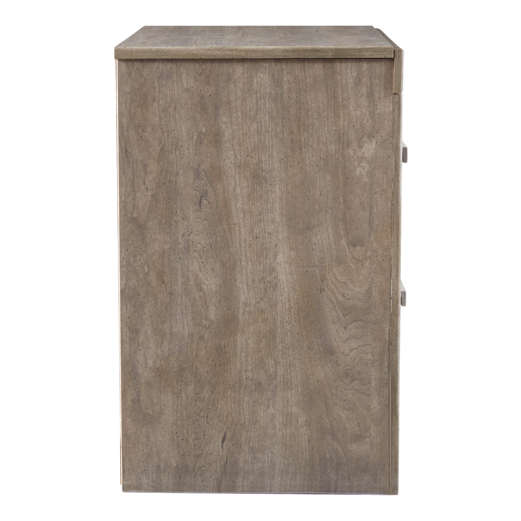 Table de chevet à 2 tiroirs en bois/placage gris - Culverbach