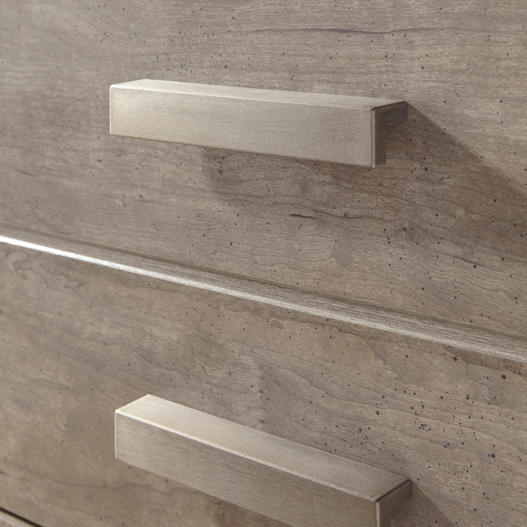 Table de chevet à 2 tiroirs en bois/placage gris - Culverbach