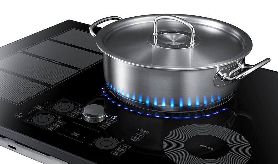 Plaque de cuisson à induction 30 po à 4 zones Noir - Double brûleur de 4800 W