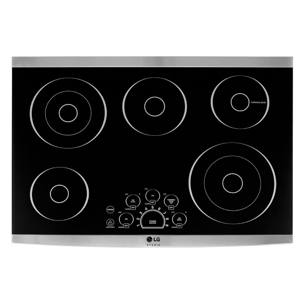 Plaque de cuisson électrique 30 po Noir à 5 zones