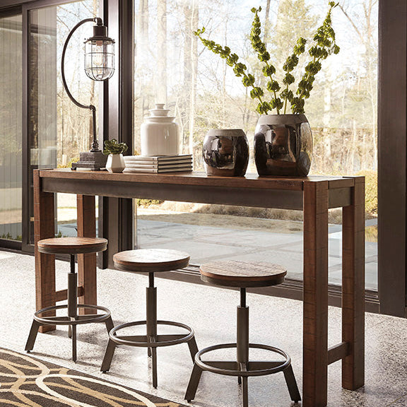 Ensemble de 2 tabourets de bar pivotants et réglables en hauteur - Torjin