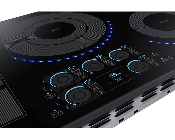 Plaque de cuisson à induction 36 po à 5 zones Noir - Éléments Power Boost et Flex Zone