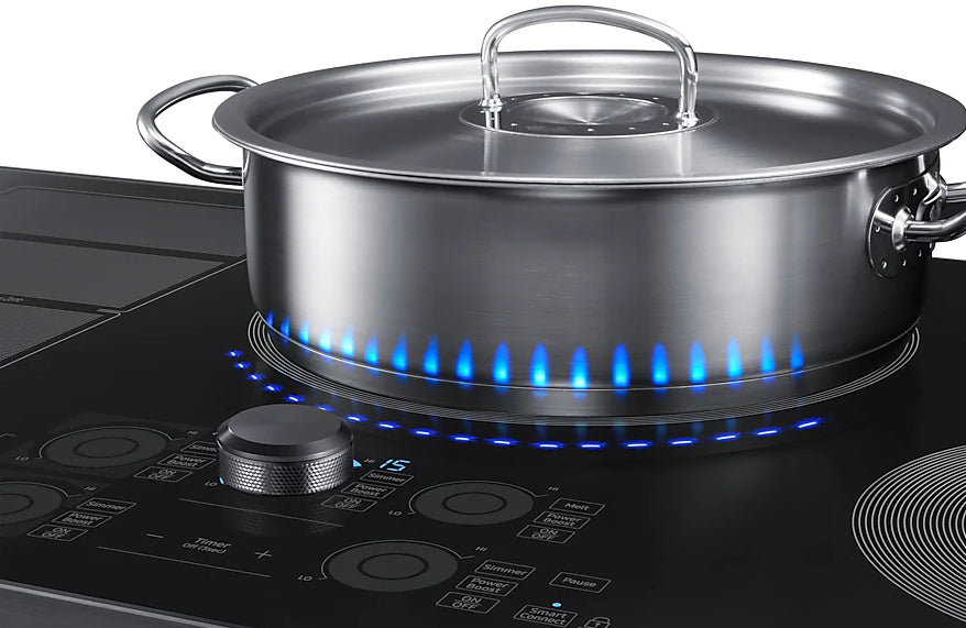 Plaque de cuisson à induction 36 po à 5 zones Noir - Éléments Power Boost et Flex Zone