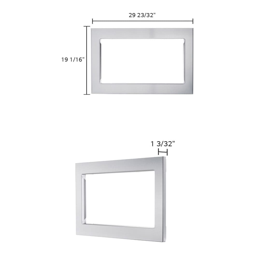 Cadre d'encastrement pour micro-ondes 30 po Inox