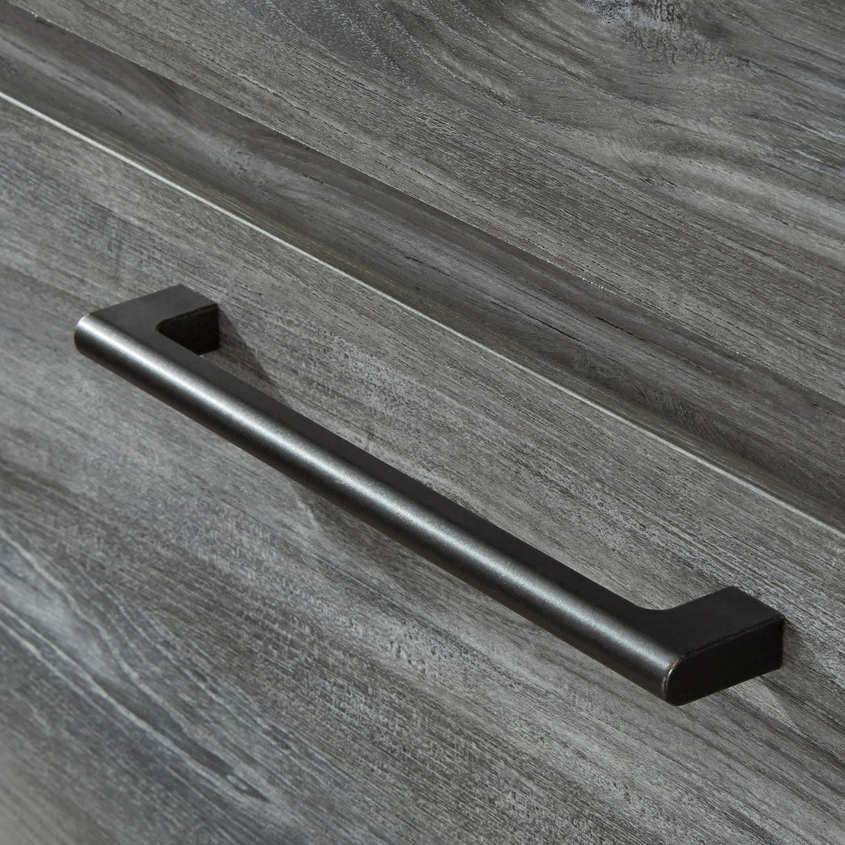 Commode à 5 tiroirs en bois/placage gris - Baystorm