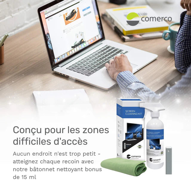 Ensemble de nettoyage pour écran - 500 ml avec bâtonnet 15 ml