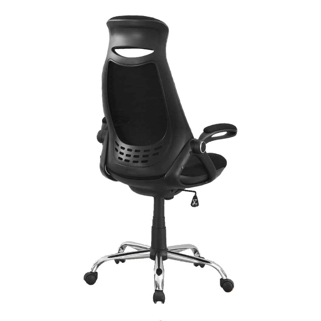 Chaise de bureau ergonomique en tissu noir - I 7268