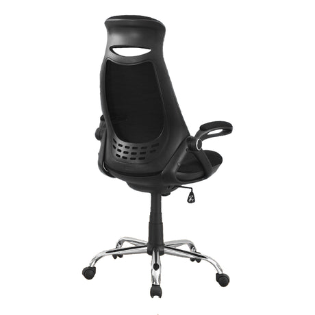 Chaise de bureau ergonomique en tissu noir - I 7268