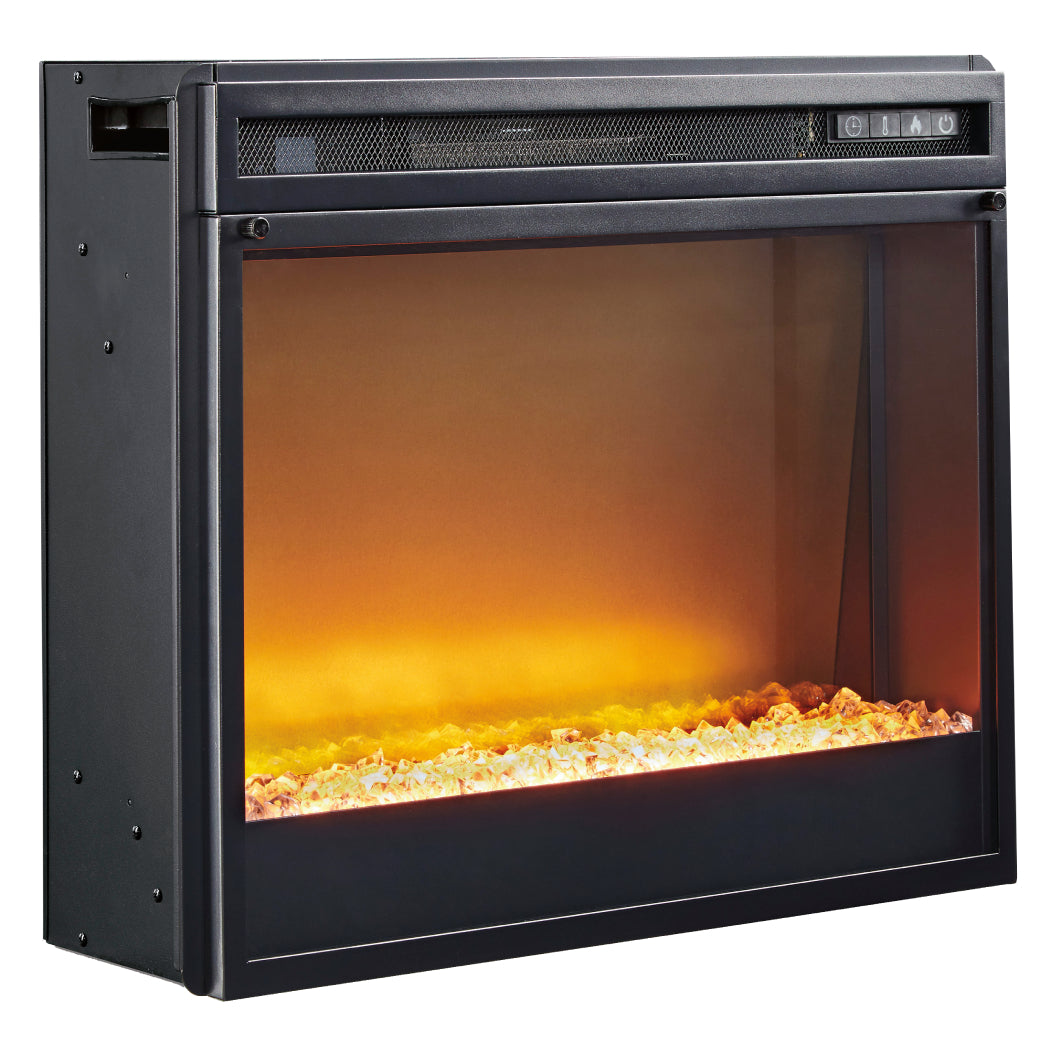 Foyer électrique encastrable avec cristaux/pierres - W100-02