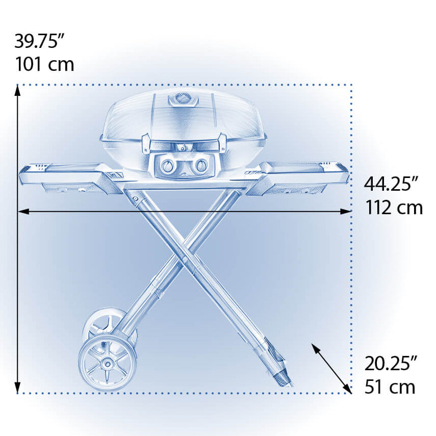 Barbecue au gaz propane avec chariot pliable 12 000 BTU - TravelQ™ PRO285X