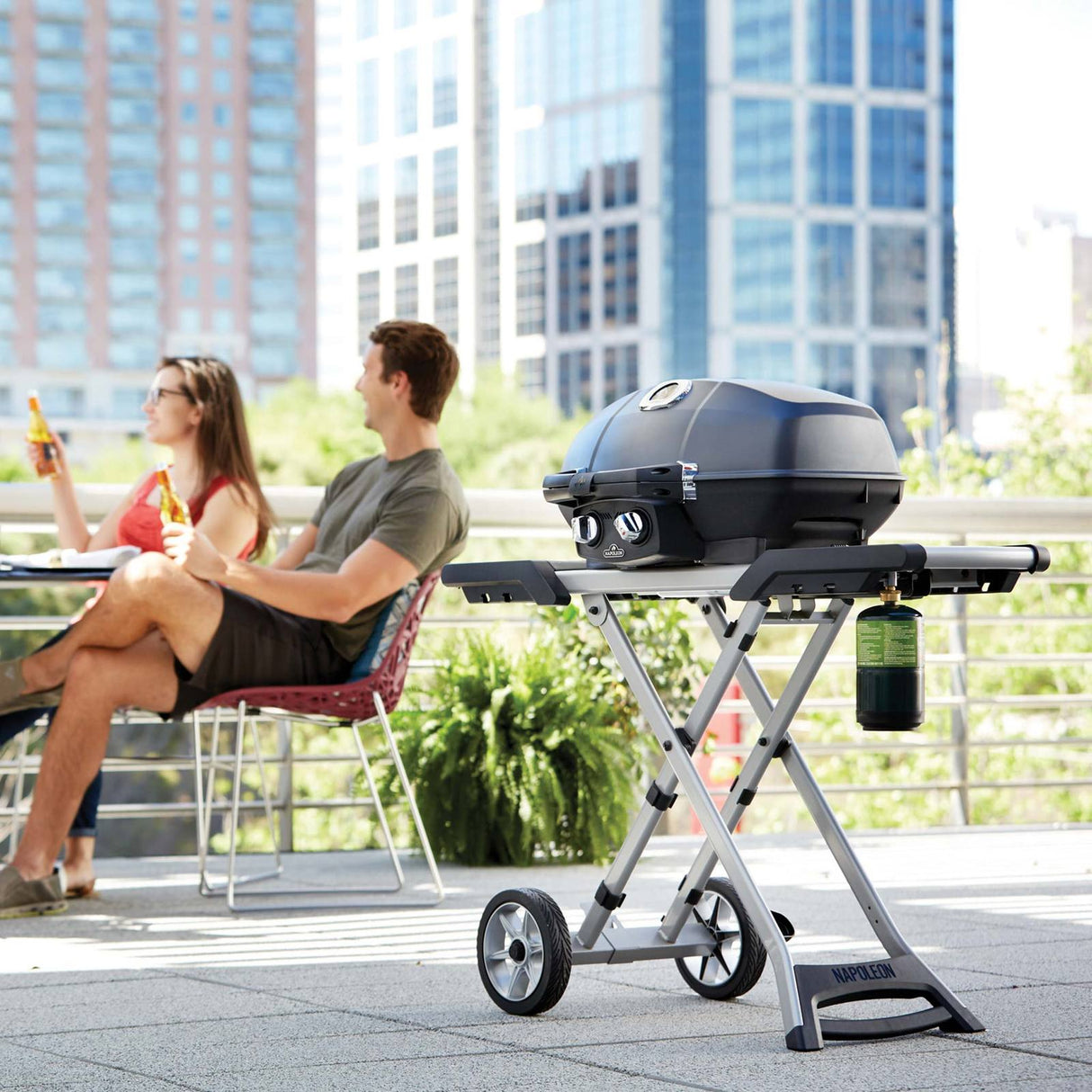 Barbecue au gaz propane avec chariot pliable - TravelQ PRO285X