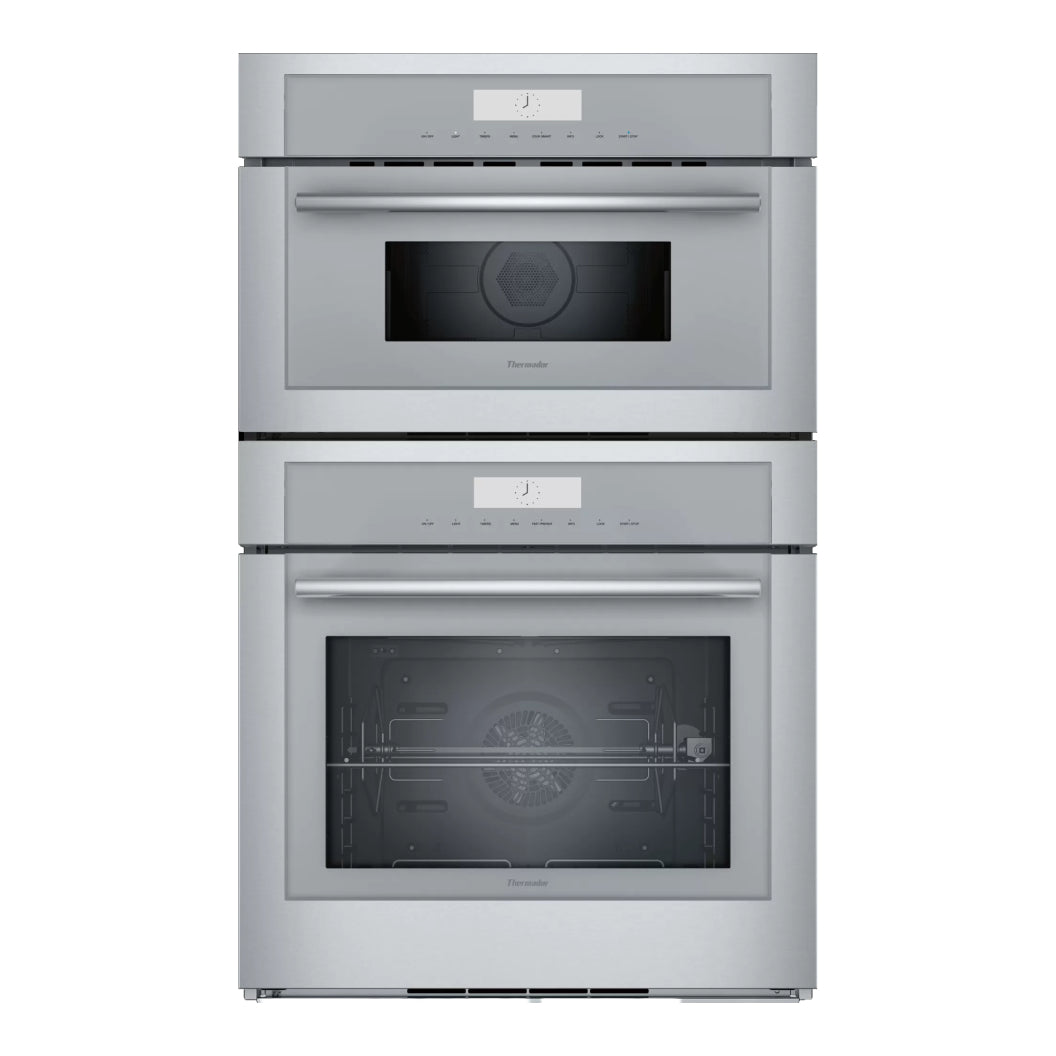 Four encastrable double combiné 30 po, 1,6 pi³ / 4,5 pi³ Inox avec Convection véritable et Air Fry - Série Masterpiece®
