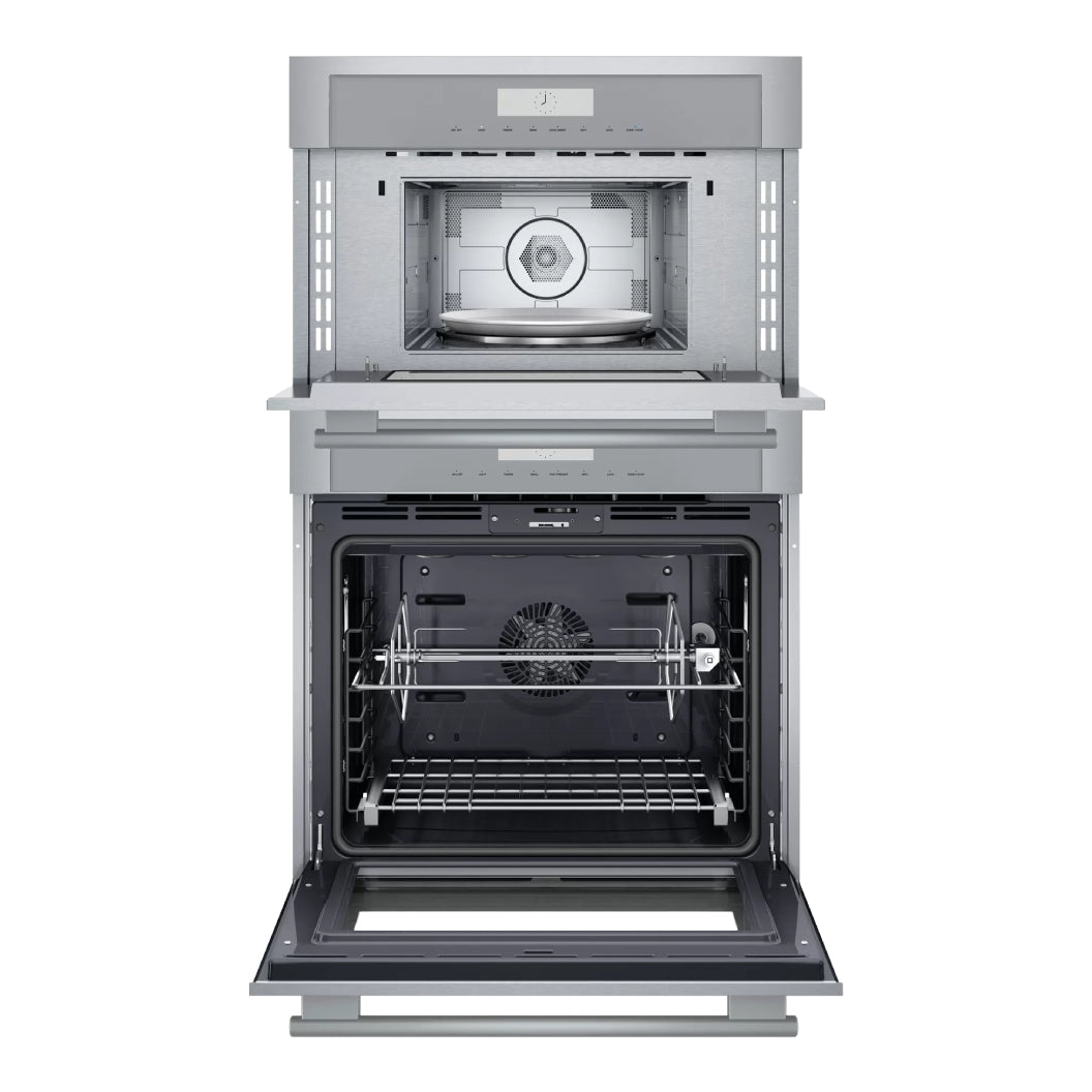 Four encastrable double combiné 30 po, 1,6 pi³ / 4,5 pi³ Inox avec Convection véritable et Air Fry - Série Masterpiece®