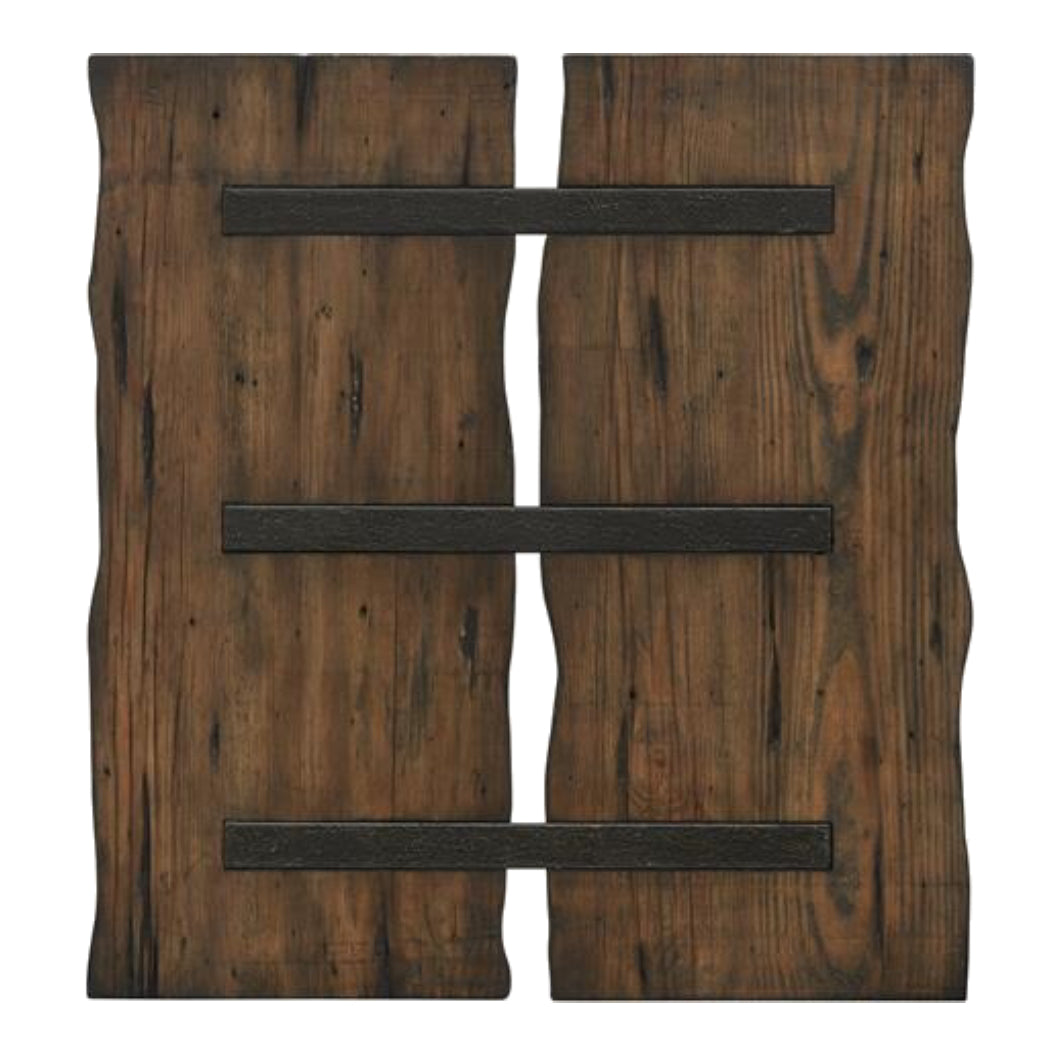 Table de bout en bois brun rustique et métal - Darthmouth