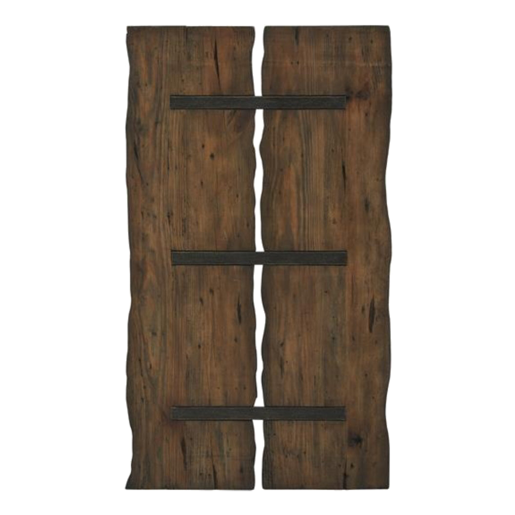 Table basse en bois brun rustique et métal - Darthmouth