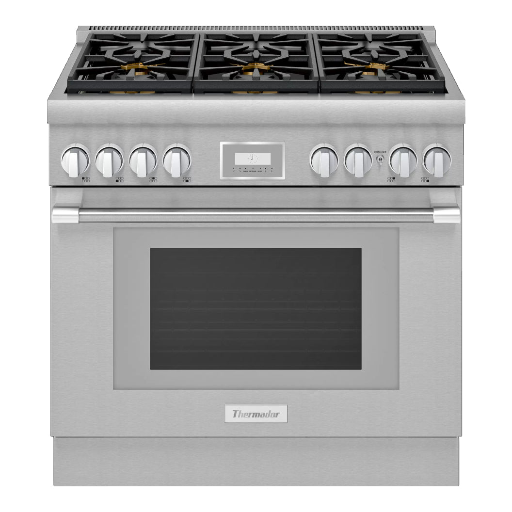 Cuisinière au gaz 36 po, 5,1 pi³ Inox avec Brûleurs Star™, QuickClean™ et Wi-Fi - Pro Harmony®