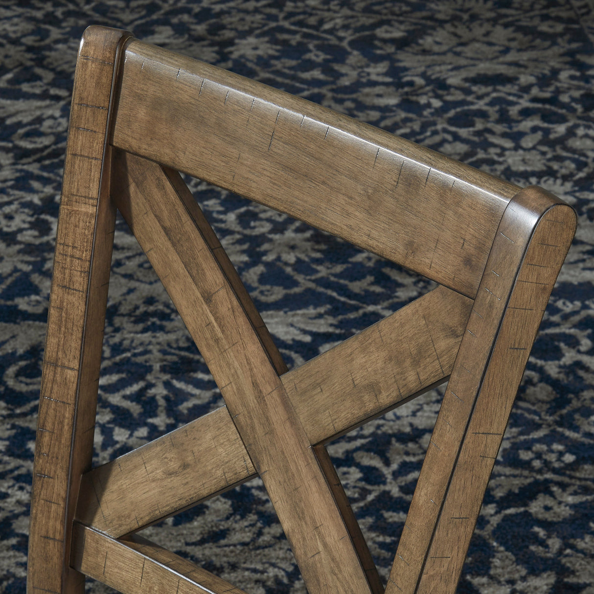 Ensemble de 2 chaises de salle à manger en bois avec assise rembourrée en tissu beige - Moriville