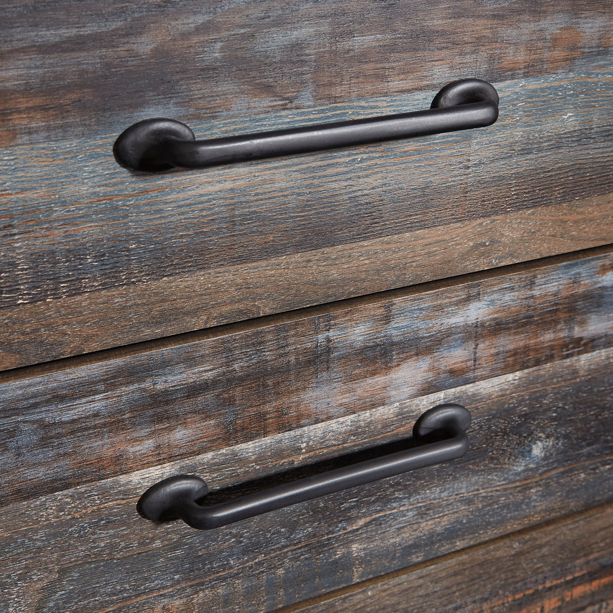 Commode à 5 tiroirs en bois/MDF multi gris - Drystan