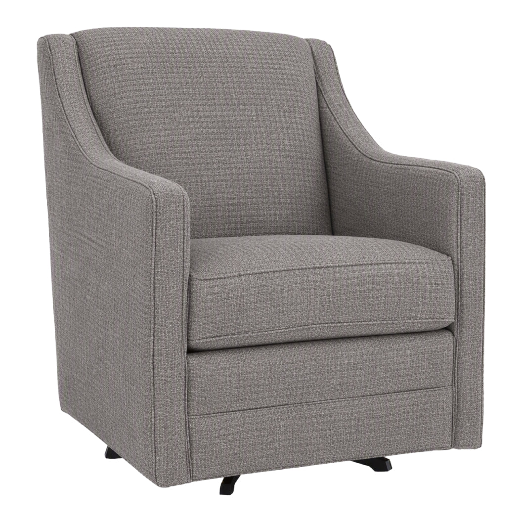 Fauteuil pivotant en tissu gris
