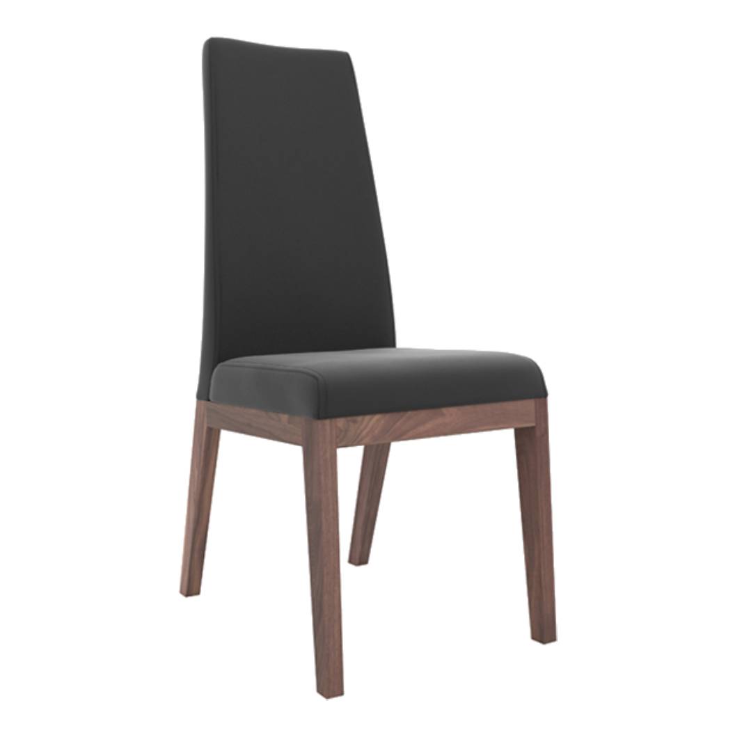 Chaise de salle à manger aspect cuir noir - Condo