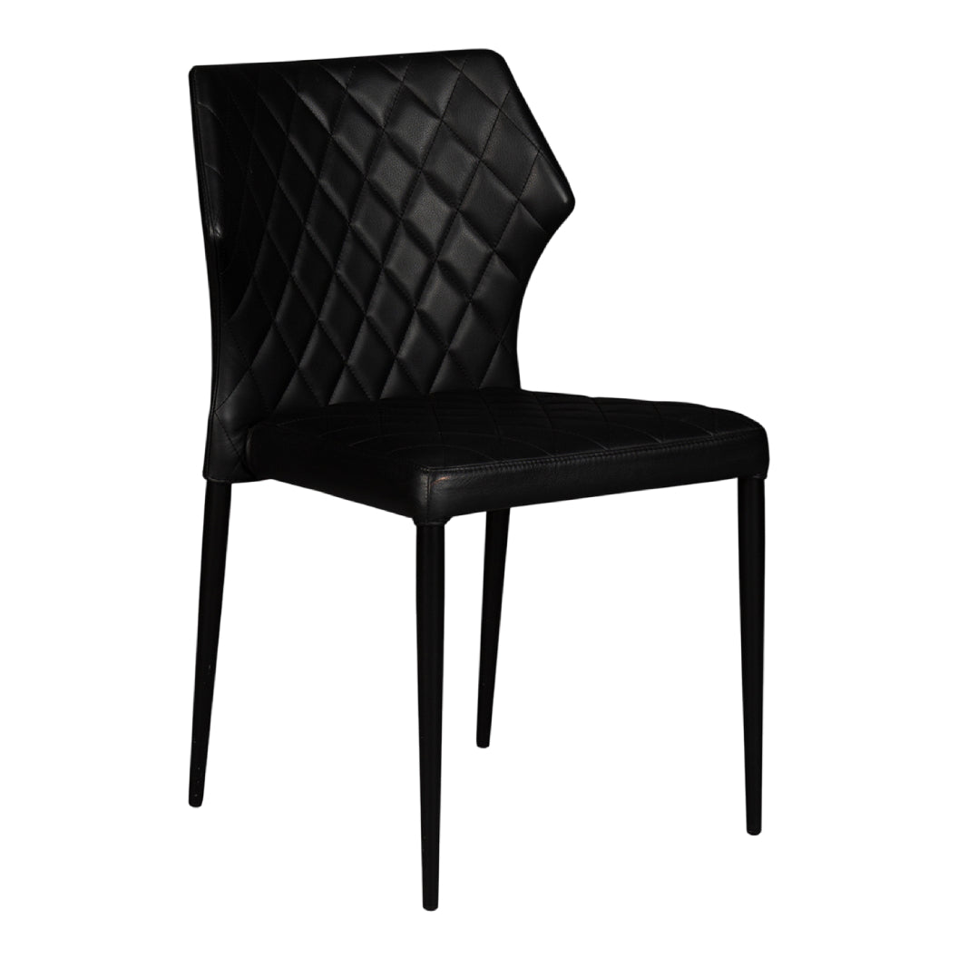 Chaise de salle à manger rembourrée en cuir matelassé - Gabriella