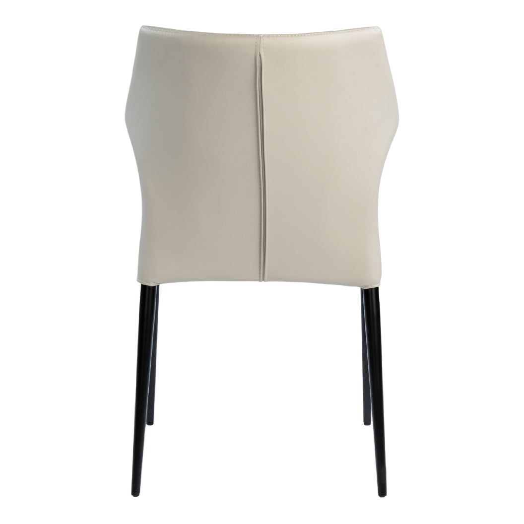 Chaise de salle à manger rembourrée en cuir matelassé - Gabriella