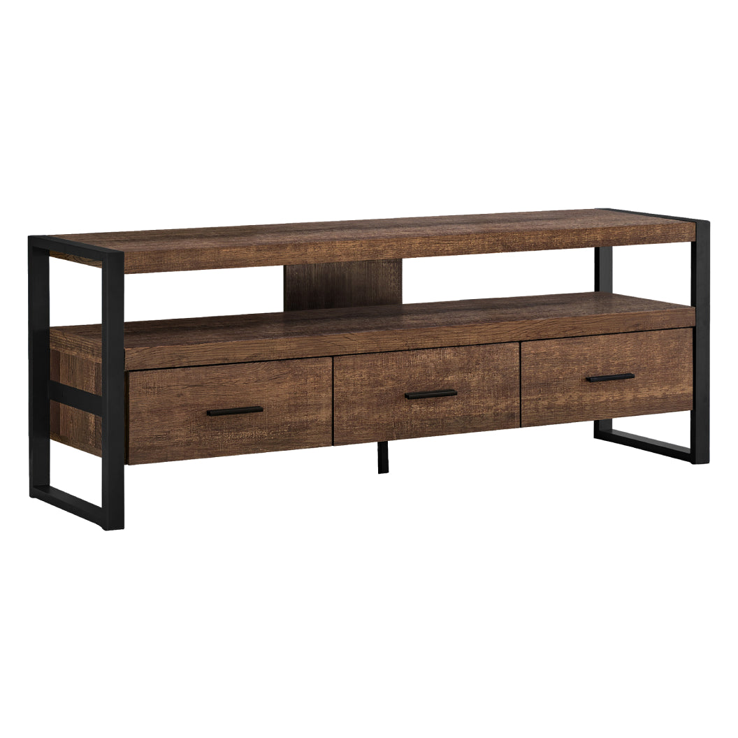 Meuble de télévision en stratifié faux bois à 3 tiroirs - I 2820-2821-2823