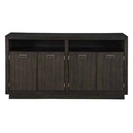 Buffet en bois brun foncé avec 4 portes - Hyndell