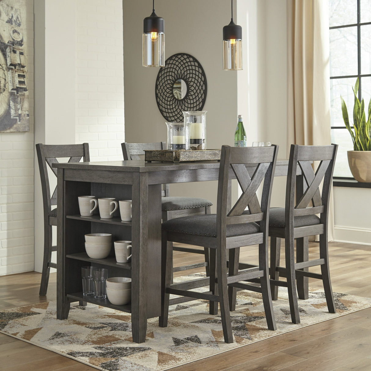 Ensemble de 2 tabourets de bar rembourrés - Caitbrook