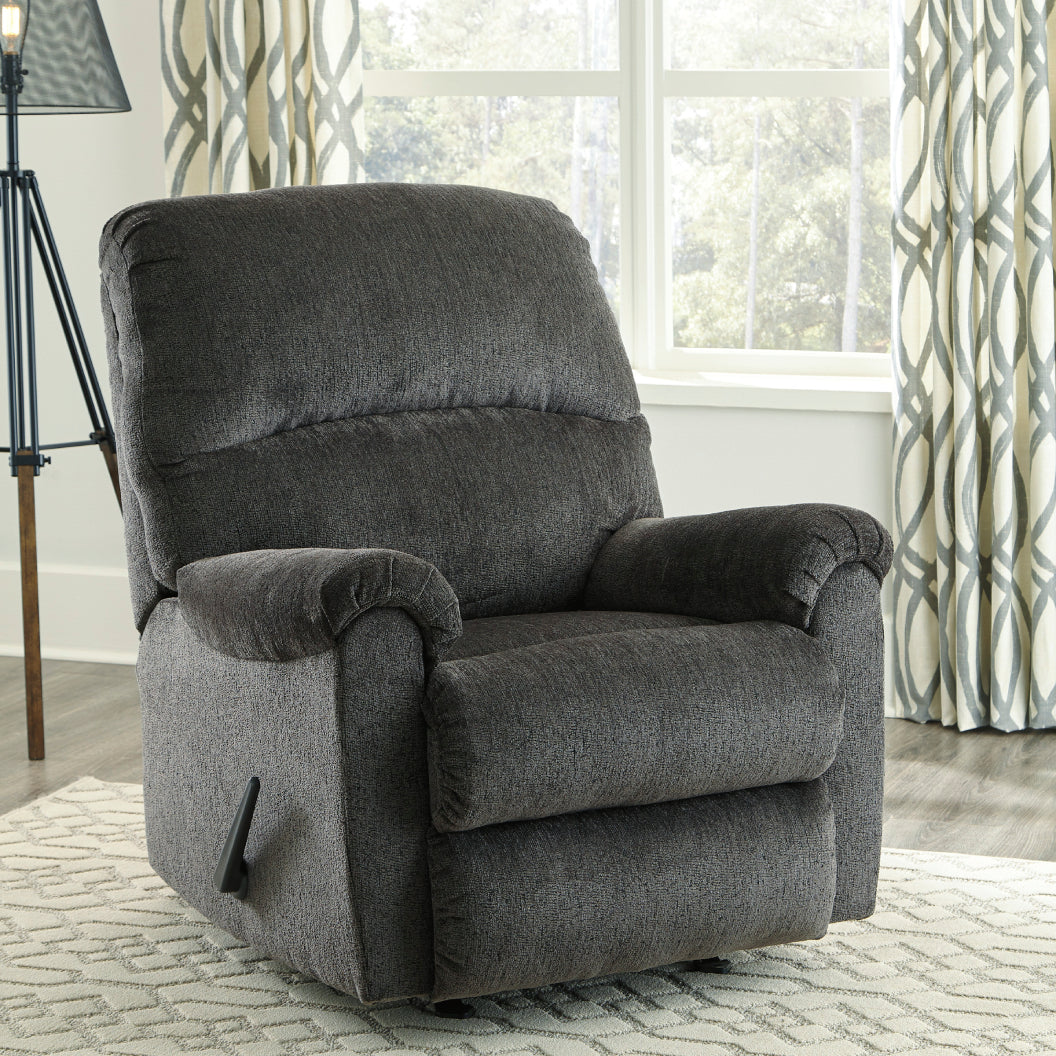 Fauteuil inclinable en tissu gris foncé - Ballinasloe