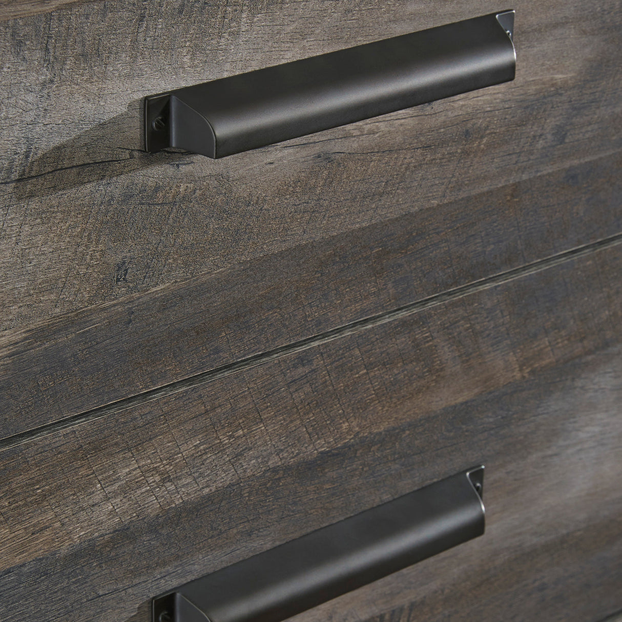 Bureau à 6 tiroirs en bois/placage gris rustique - Wynnlow