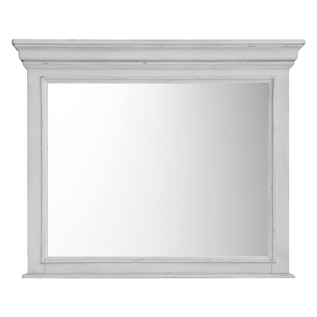 Miroir de bureau en bois/placage blanc - Kanwyn