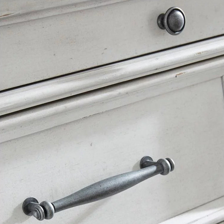 Commode à 7 tiroirs en bois/placage blanc - Kanwyn