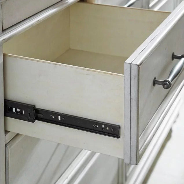 Commode à 7 tiroirs en bois/placage blanc - Kanwyn