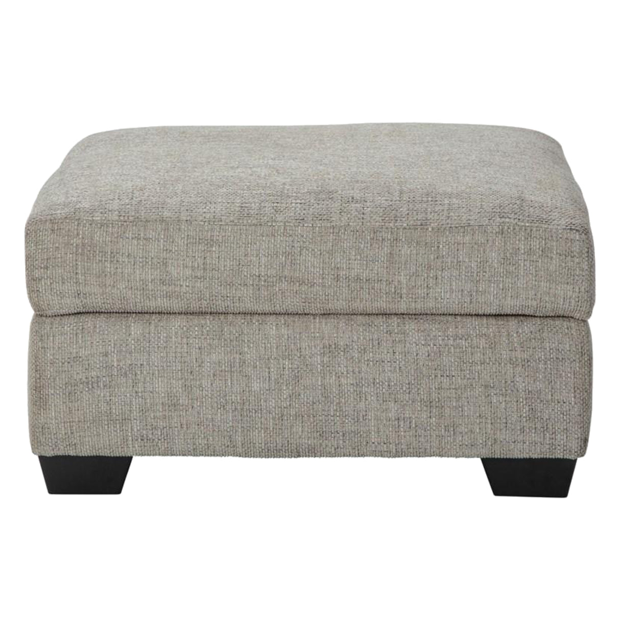 Ottoman en tissu gris pâle avec rangement - Megginson
