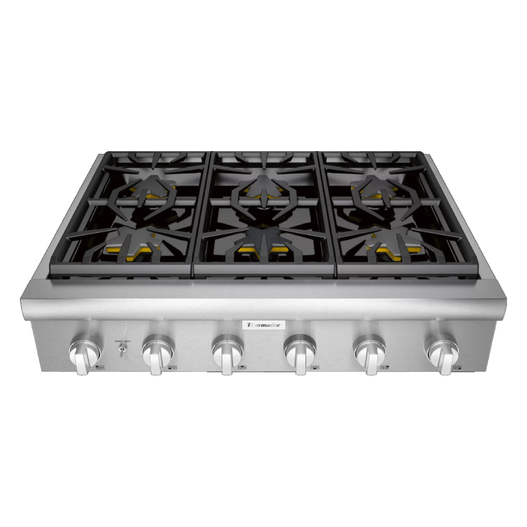 Plaque de cuisson au gaz 36 po. avec 6 brûleurs