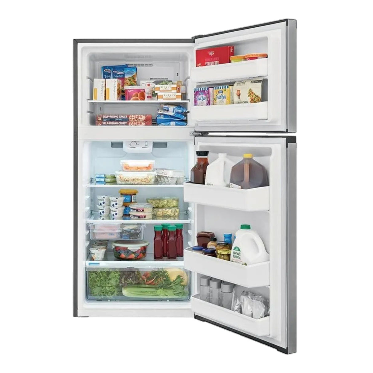 Réfrigérateur à congélateur supérieur 28 po, 14 pi³ Inox - Prêt pour le garage