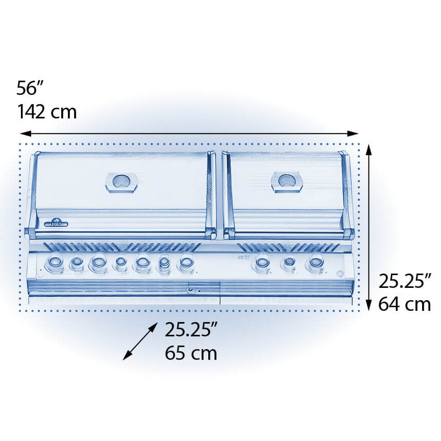 Barbecue au gaz naturel à double tête encastrable 106 000 BTU - Prestige® PRO 825 RBI