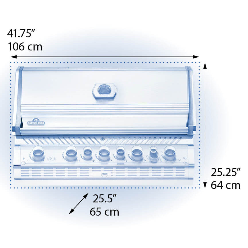 Barbecue au gaz naturel encastrable 86 000 BTU - Prestige® PRO 665 RB