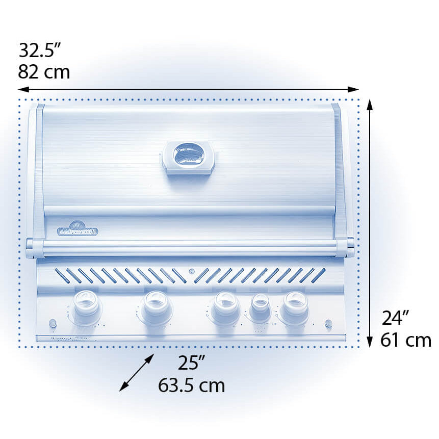 Barbecue au gaz naturel encastrable 66 000 BTU - Prestige® PRO 500 RB