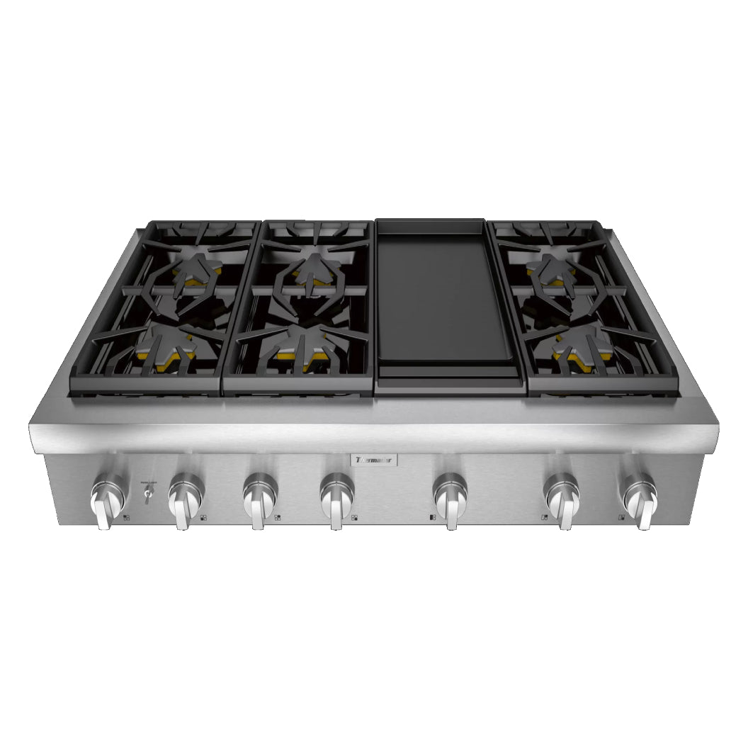 Plaque de cuisson au gaz 48 po. avec 6 brûleurs