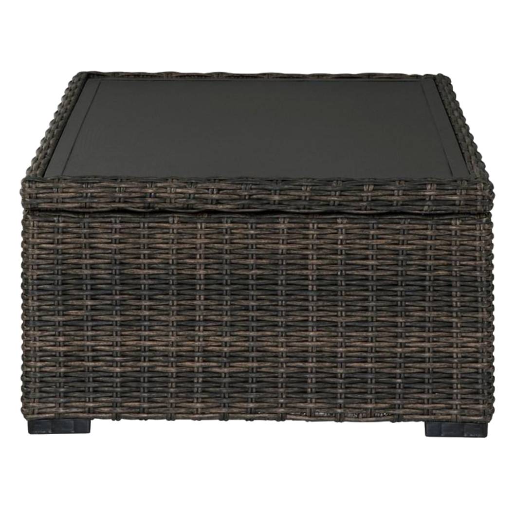 Table basse extérieure en résine brune foncée - Grasson Lane