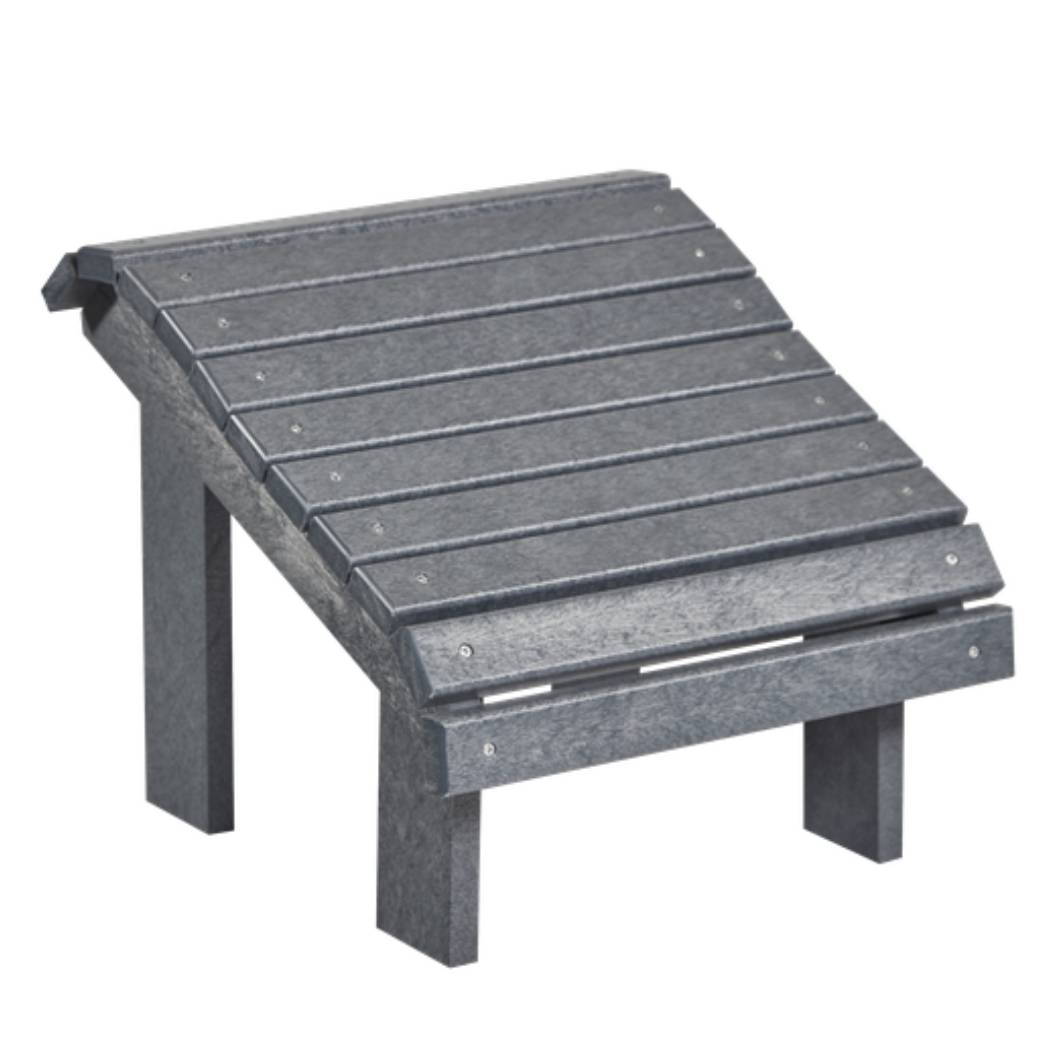Repose-pieds extérieure gris foncé plastique recyclé - Adirondack de Luxe