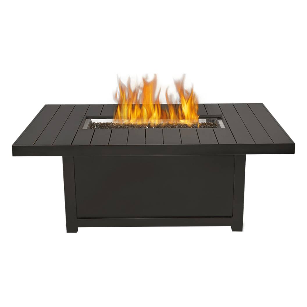 Table foyer d'extérieur en aluminium noir - Patioflame St-Tropez