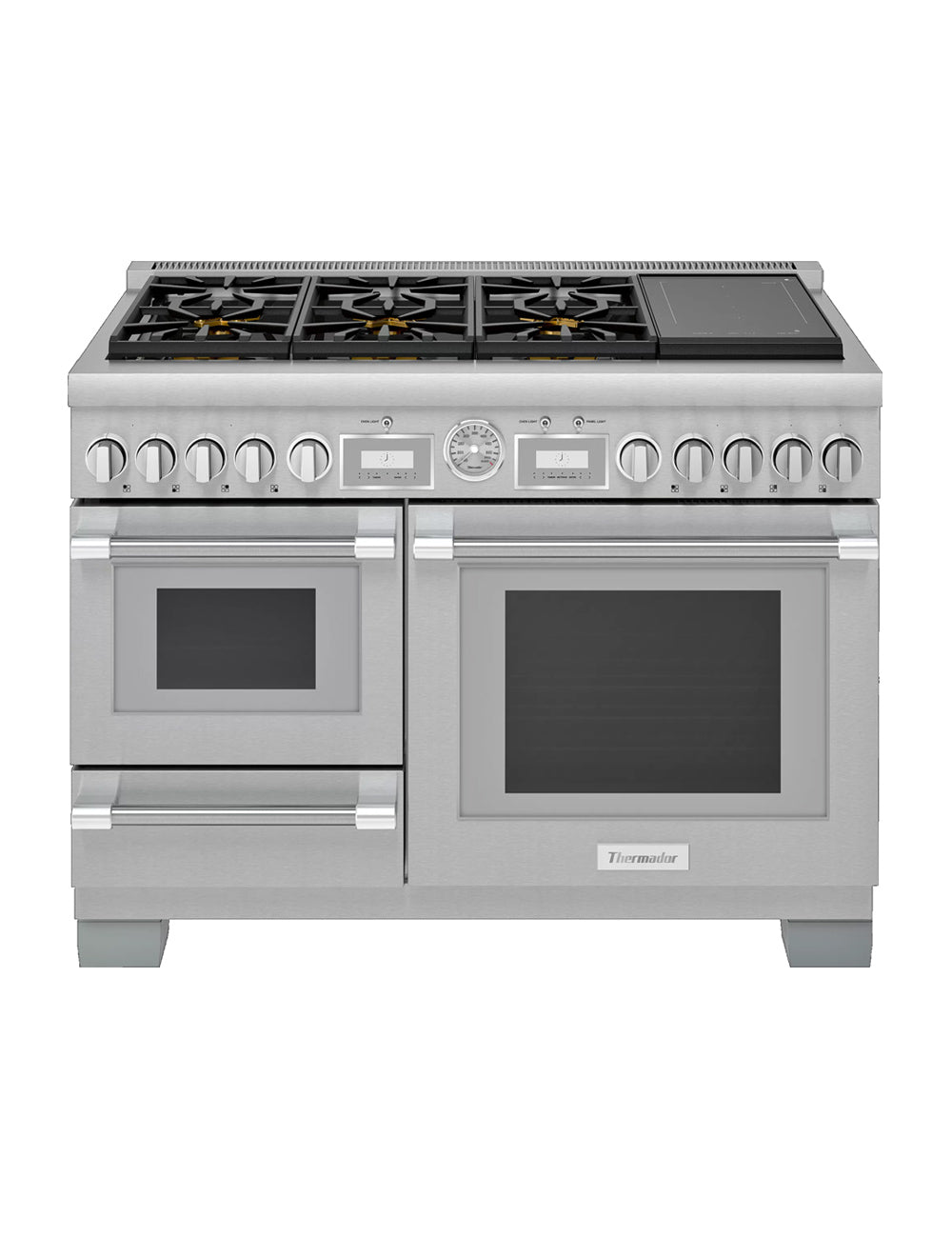 Cuisinière biénergie autoportante 48 po. Inox