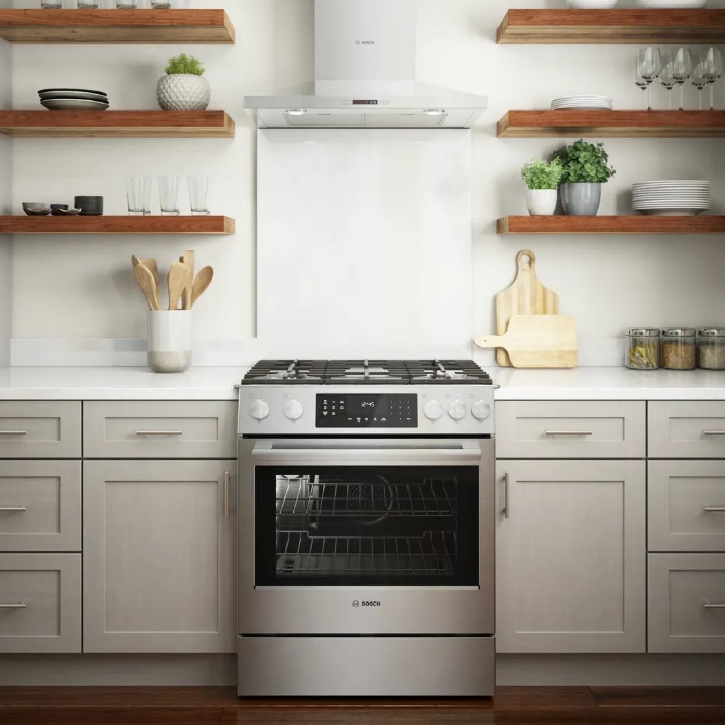 Cuisinière au gaz encastrable 30 po, 4,8 pi³ Inox