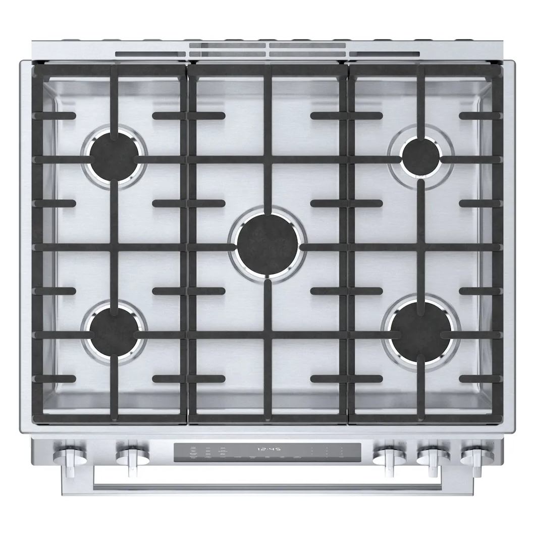 Cuisinière biénergie encastrable 30 po, 4,6 pi³ - Série 800 avec 5 brûleurs