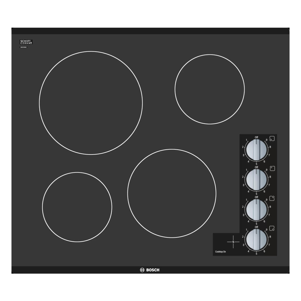 Plaque de cuisson électrique encastrble 24 po Noir- Série 500 à 4 zones